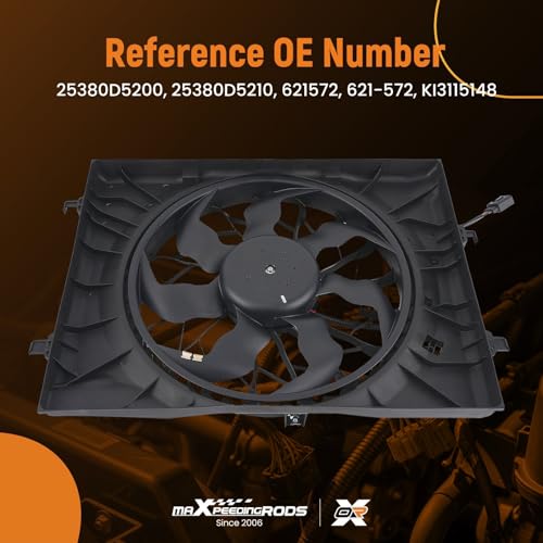 Image of maXpeedingrods Cooling Fans Assembly for Kia Optima 2016 2017 2018 2019 2020, 25380D5200 25380D5210 621572