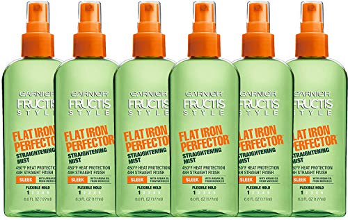 Garnier Fructis Style Flat Iron Perfector Hair Straightening Mist, 6 Ounce (Pack of 6)