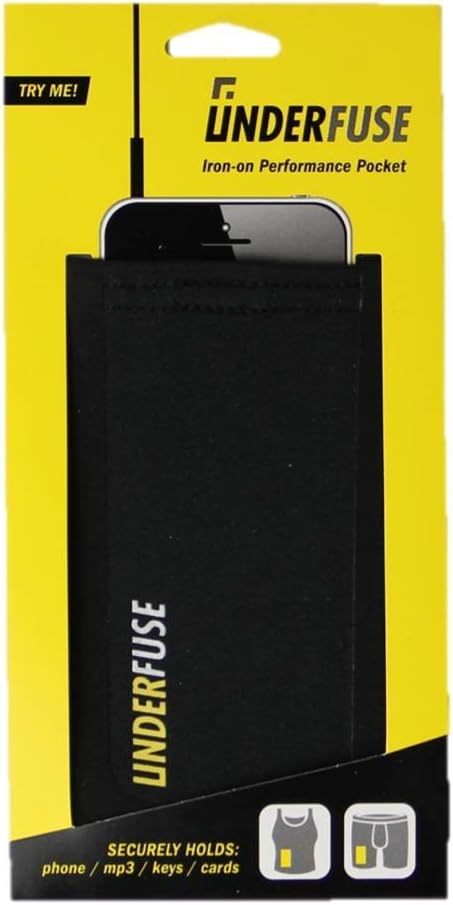 UNDERFUSE Iron-on Performance Pocket (Fits iPhone Models 5 & Older)