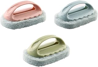Handle Sponge Brush, Kitchen Bathroom Cleaning Washing Scrubber (Handle Sponge 3 in 1 Pack)