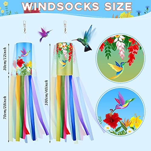 Manchette à vent extérieure très résistante 101cm décorative colibri - 3