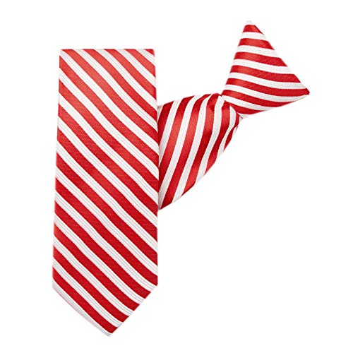 Jacob Alexander Candy Cane Stripe Boys' 14" Clip-On Neck Tie2