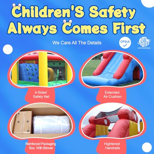 18FT Commercial Bounce House for Adults,100% PVC Inflatable Bounce House, Double Slides, Ball Pit, Large Bounce House, Outdoor Indoor Big Adult Bounce House w/Blower 18x15x9FT - Image 6