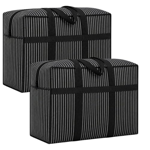 Image of BAZERA Bags Multipurpose Extra Large Big Heavy Duty Storage Organizer Reusable Canvas Shopper Bag with Strong Handles and Base with Covers Zip