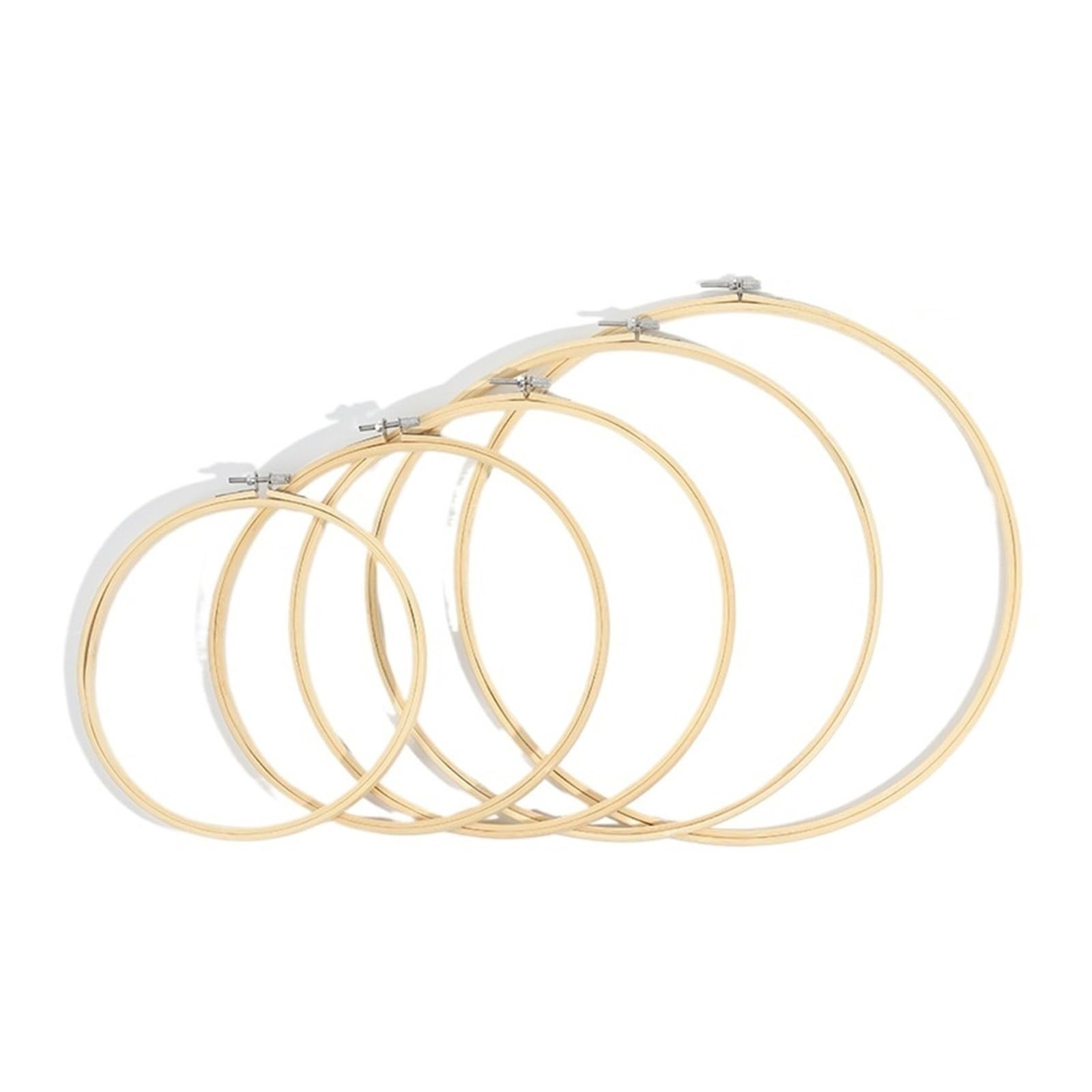 QCPLMKOJN Embroidery Hoop, Cross Stitch Frame 10pcs 8-36cm Wooden Embroidery Hoop Rings(10cm)