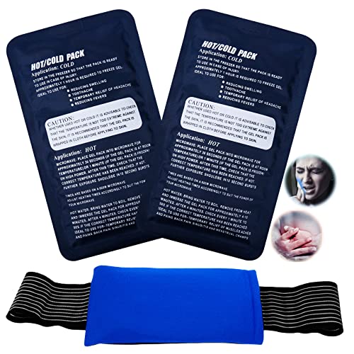 Ice Packs for Injuries Reusable(3 Piece Set) Gel Hot & Cold Ice Packs Joint Pain Muscle Pain Ice Packs with Adjustable Straps Treat Arms Shoulders Knees Legs Back and More