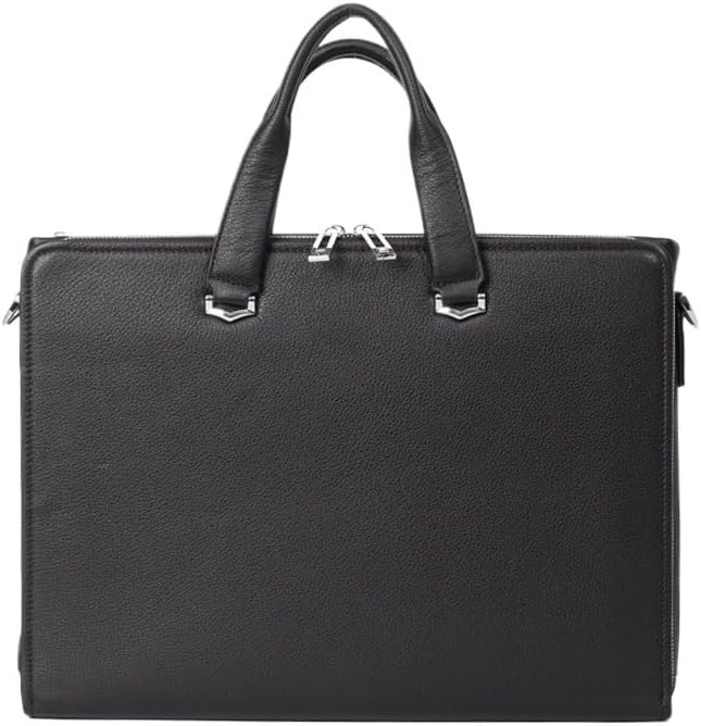 Business Commuting Handbag Men's Leather Briefcase Horizontal Computer Bag