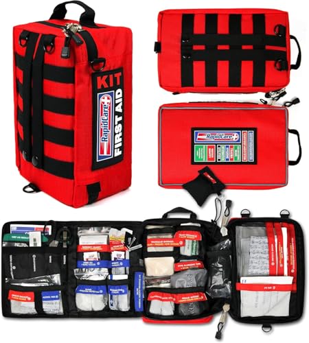 Rapid Care First Aid Kit – 300+ Piece Emergency Medical Kit with Bonus 95-Piece Travel Pack – Outdoor, Workplace, and Home Use – Color Coded & Labeled for Quick Access - Image 2