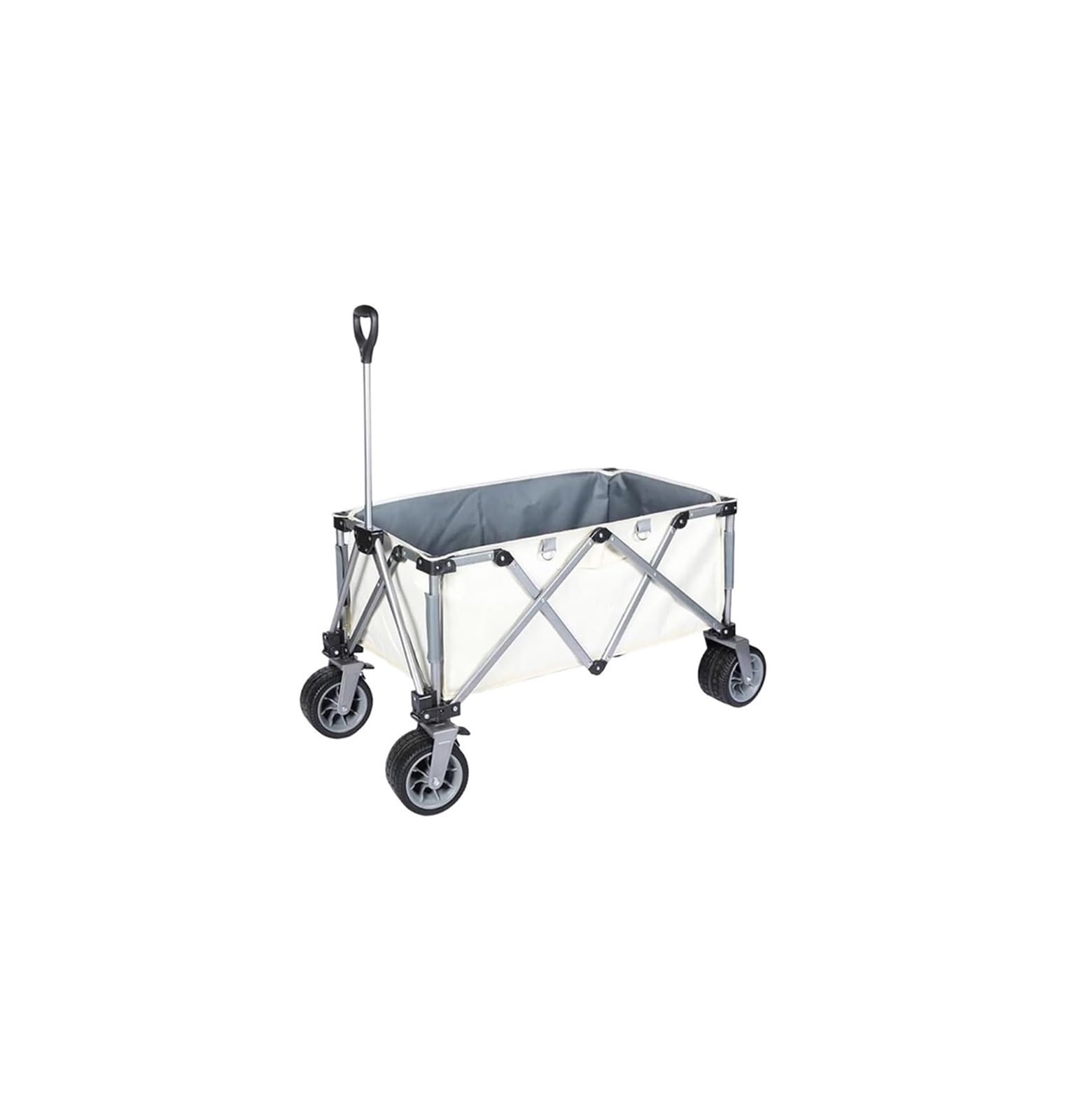 Fgjsfhrdtu White Portable Folding Shopping Cart, Picnic Fishing Camping Trolley(White)