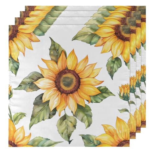 Servilletas de Tela Tablerazzi Set 4, 20x20 in Amarillo miniatura 1