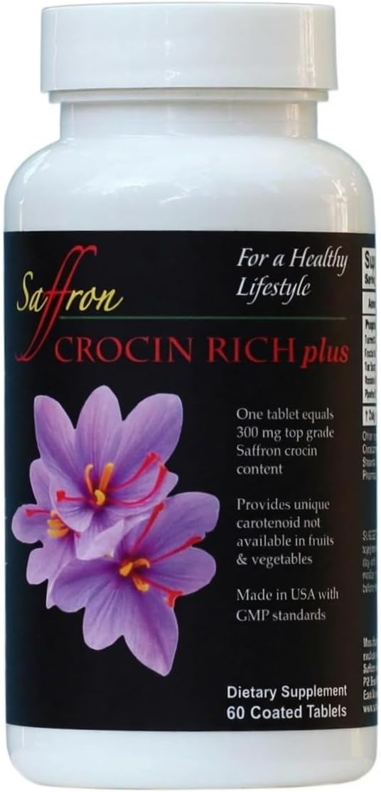 - CROCIN RICH Plus – Advanced Brain, Memory & Focus Support | Patented Crocin Formula Featuring the Clinically Studied Ingredient Crocin | Mood, Sleep, Cognition & Vitality Supplement – 60 Tablets