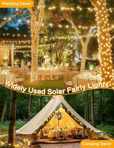 BHCLIGHT 2-Pack Solar String Lights — 144ft, 400 LEDs, 8 Modes, IP65 Waterproof — view 2
