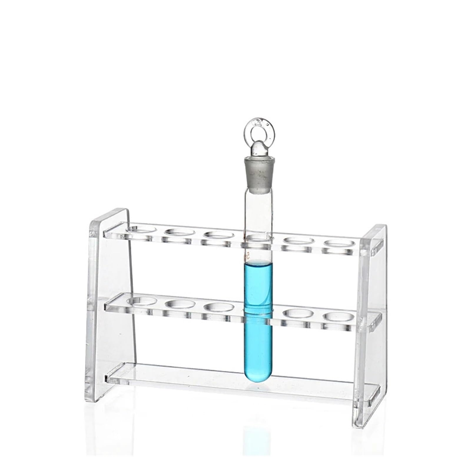 Support for tubes colorimétriques en, simple/double rangée, 6 ou 12 trous.(100ml-2x6 hloes)