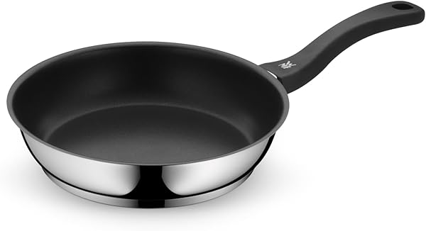 WMF Devil Bratpfanne 24 cm beschichtet, Edelstahlpfanne Induktion, Antihaftbeschichtet, rostfrei, Kunststoffgriff mit Flammschutz, für alle Herdarten geeignet