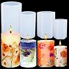 ASTER 4 Stück Kerzenform DIY Silikonform Kerzen Gießform, Zylindrische Kerzen Formen, Candle Mold Harzgussform für…