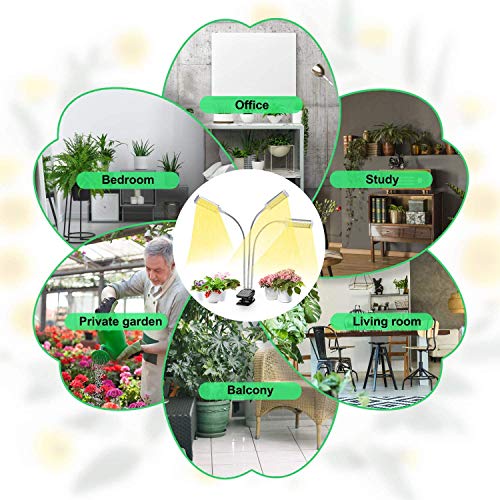 Plant Grow Light, VOGEK LED Growing Light Full Spectrum for Indoor Plants, Plant Growing Lamps for Seedlings, 3 Switch Modes 10 Brightness Settings - Thumbnail 6