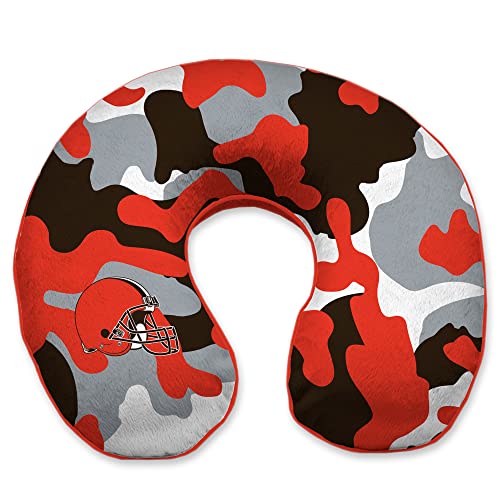 Pegasus Home Fashions Cleveland Browns Camo Memory Foam Travel Pillow