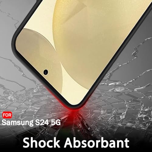 Image of TheGiftKart Sleek Back Cover Case for Samsung Galaxy S24 5G | Slim Fit Protective Design | Ultra Matte Finish | Camera Protection Bump | Soft Silicon Back Cover for Samsung S24 5G (Silicone, Black)