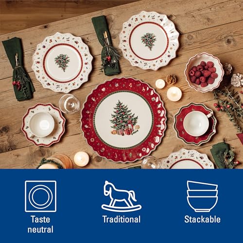 Villeroy & Boch Toy's Delight 33 cm Cake Plate, Red, Round - Image 4