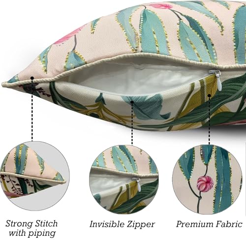 Image of Reversible Cushion Cover 16 inch x 16 inch with Invisible Zipper - Premium Stitched Sofa Cushion Cover Set of 2