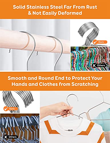 Baby Hangers, 30 Pack Stainless Steel 12.6 Inch Baby Clothes Hangers Heavy Duty Non-Slip Space Saving Coat Hangers Metal Hangers For Kids Children Toddler Clothes #TOP3