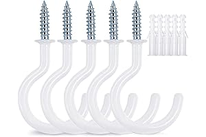 12 Pcs 2.9 Inches White Ceiling Hooks, Screw Wall Hooks, Plant Hooks,...