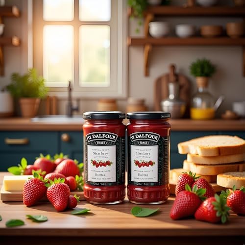 VALUBNDL: St. Dalfour Strawberry Fruit Spread (3-Pack) – 675ml Total (Three 284g / 10oz Jars) – 100% From Fruit All Natural – No Sugar Added – VALUBNDL Signature Bundle — view 6