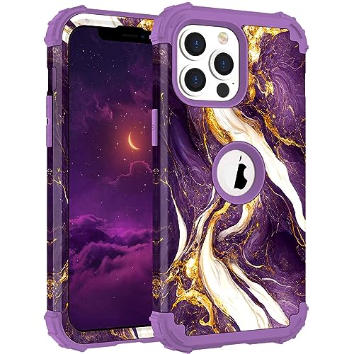 Coque iPhone 13 Pro violet nuit finition premium hybride silicone et plastique rigide