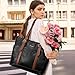 LOVEVOOK Laptop Tote Bag for Women,Vintage Leather Work Tote Bag for Women, 15.6 Inch Computer Briefcase Bag,Waterproof Teacher Business Office