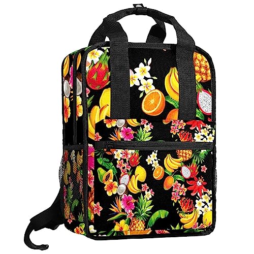 Sacs à dos pour garçons et filles motif ananas imprimé multicolore 35cm