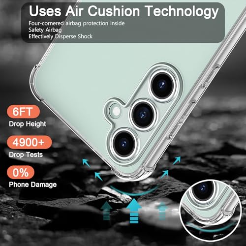 YisrLery 3 in 1 Phone Case Compatible with Samsung Galaxy S24 FE Case and 2 Pack Tempered Glass Screen Protector, Slim Soft TPU Shockproof Anti-Scratch Samsung S24 FE 5G Phone Case Silicone Clear YisrLery 3 in 1 Phone Case Compatible with Samsung Galaxy S24 FE Case and 2 Pack Tempered Glass Screen Protector, Slim Soft TPU Shockproof Anti-Scratch Samsung S24 FE 5G Phone Case Silicone Clear