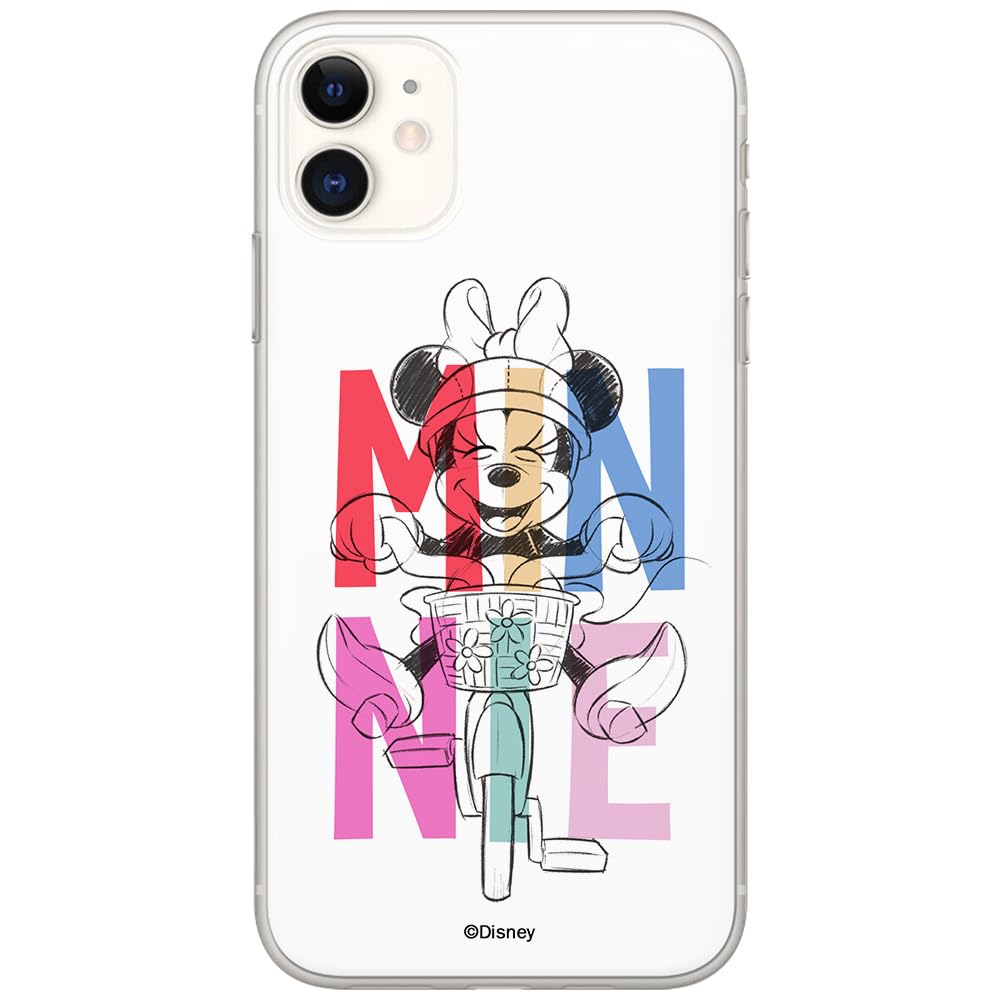 ERT GROUP mobile phone case for Iphone 11 original and officially Licensed Disney pattern Minnie 068 optimally adapted to the shape of the mobile phone, case made of TPU