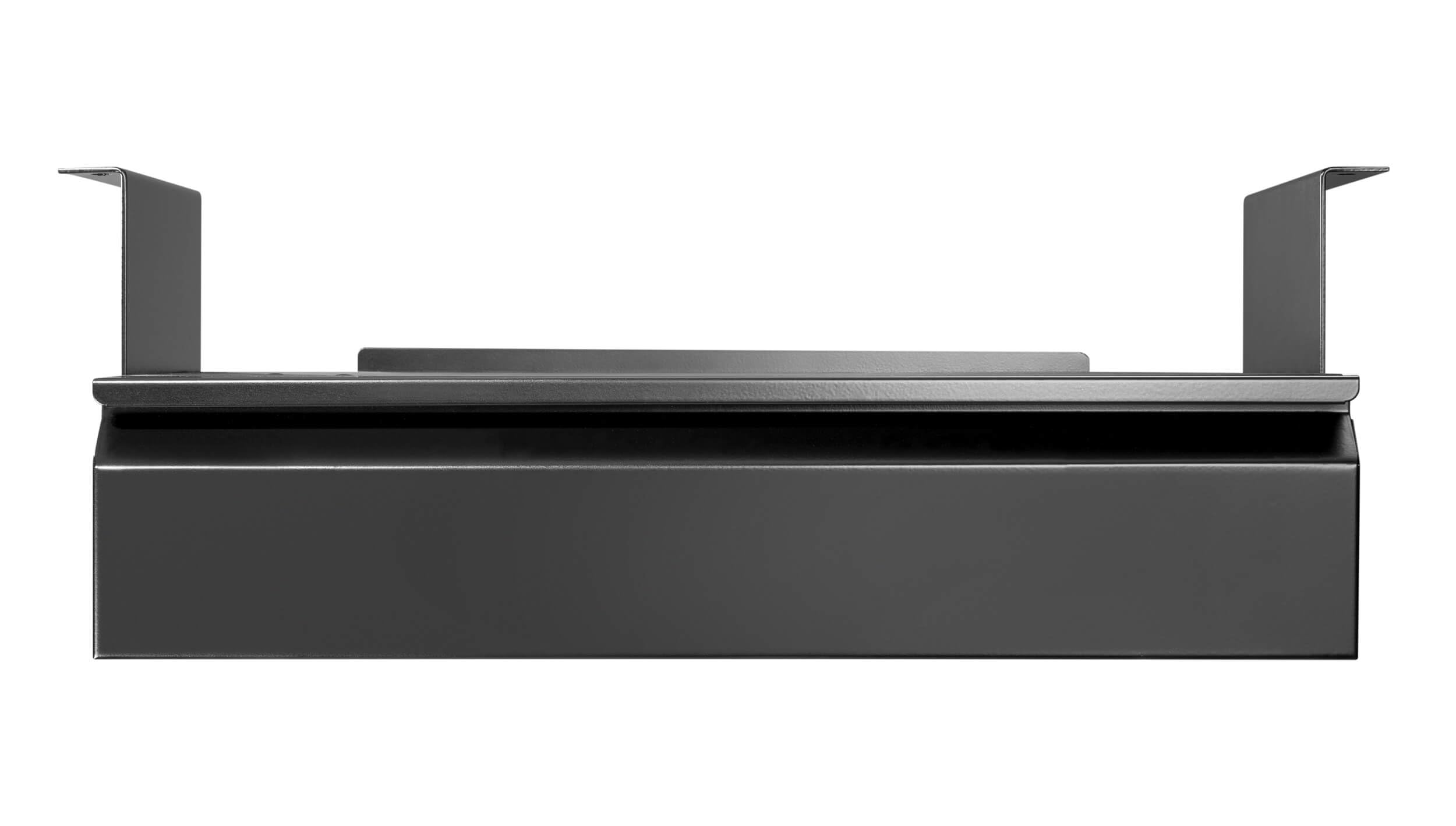 Eigentlich Schreibtisch Unterbau-Schublade mit Ablage B:51 x L:31-48 x H:19 cm, Schwarz - geräumige Schreibtisch Materialschublade mit Softclose, praktische Laptopablage