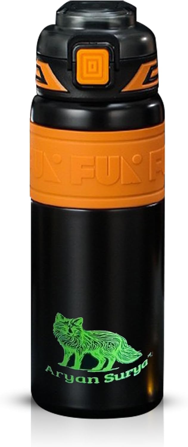 Botella de agua aislada de acero inoxidable de 22 onzas con tapa de botón con cerradura y popote para deportes y viajes, botella de agua deportiva