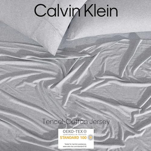 Drap de lit à poches profondes Calvin Klein en jersey extensible lit simple