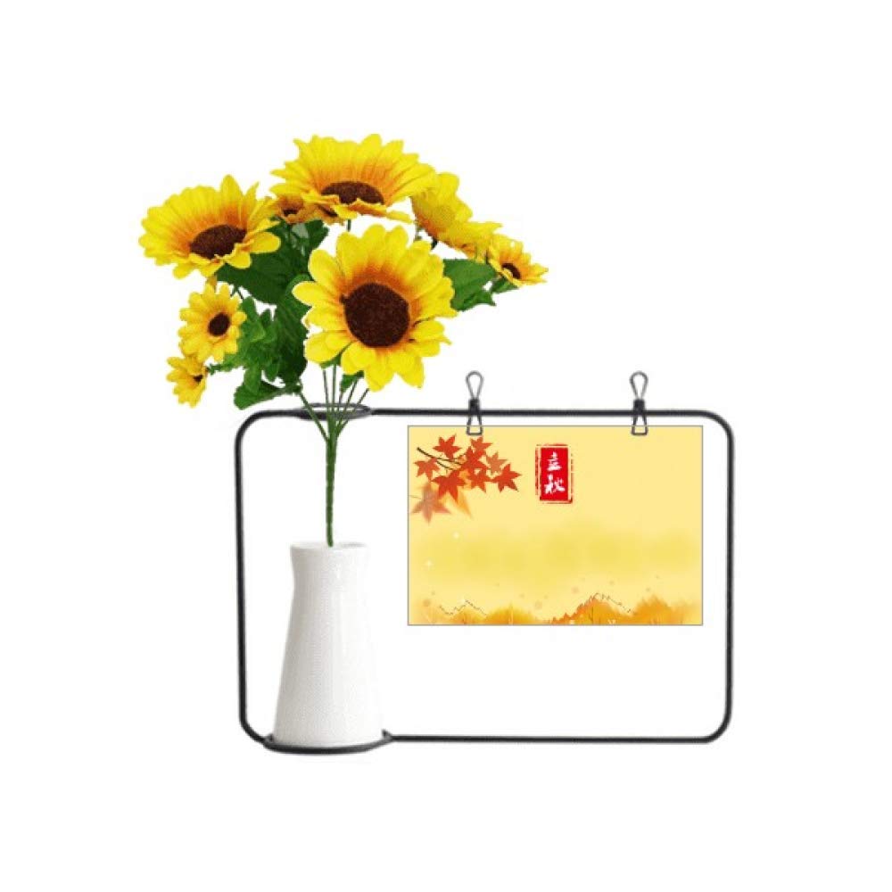 Vases de tournesols artificiels avec bouteille et carte de bénédiction pour un cadeau unique