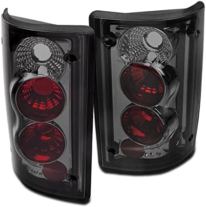 Tail Brake Lights Lamps Black Compatible with 1995-2006 Ford Econoline Van E-Series / 2000-2006 Excursion