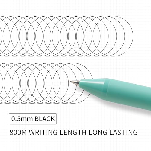 Image of KaCo PURE Eco Friendly Gel Ink Pen Plastic 5 Pieces, Ink Color-Black