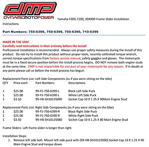 DMP USA-Made Frame Sliders
