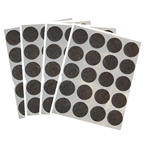 Preisvergleich Produktbild secotec Patins en feutre autocollant rond 22 mm Pro Pack, Lot de 80, marron, 105031842