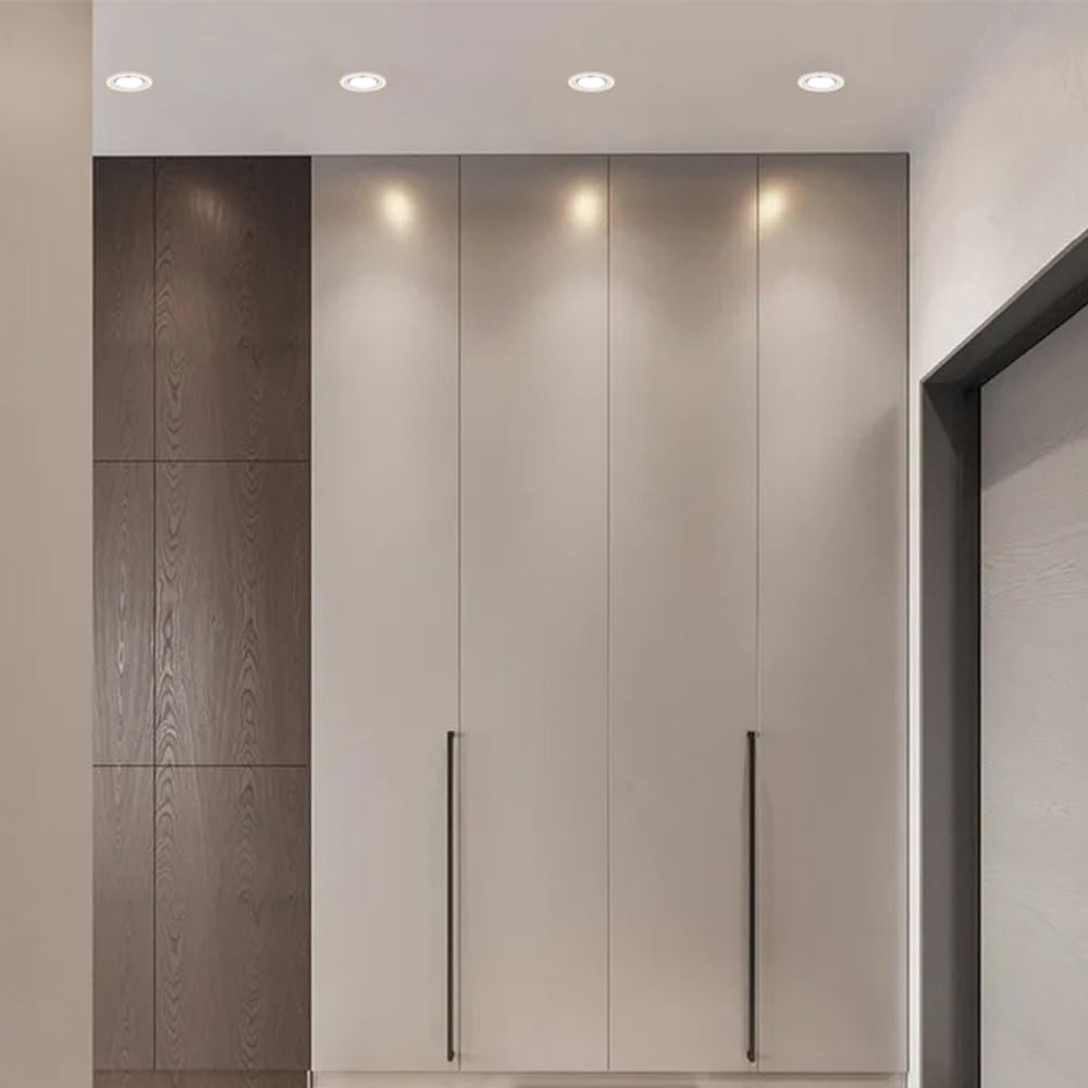 Paquete De 7 Focos Led COB Empotrables De 6 W con Ángulo Ajustable Y Antideslumbrante para Techo De Sala De Estar, 3000 K/4000 K/6000 K (Opcional),A-3000K