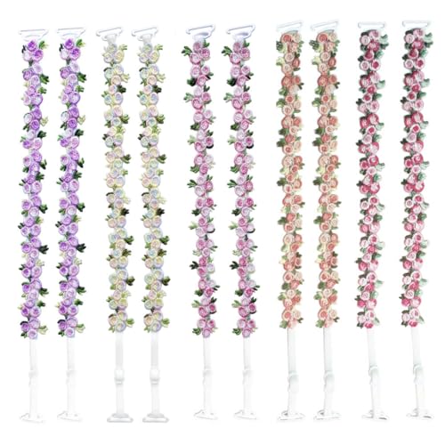Moly Story Floral Bra Straps for Women,Decorative Flower Lace Strap for Strapless Dress/Bra (5 Color Pack)