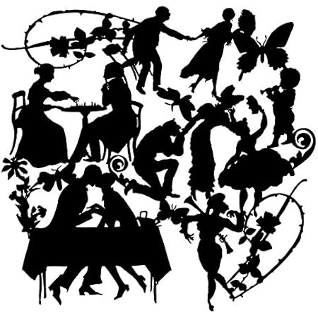 Schablone Menschen - Malvorlage für Malen, Zeichnen, Stencil Art