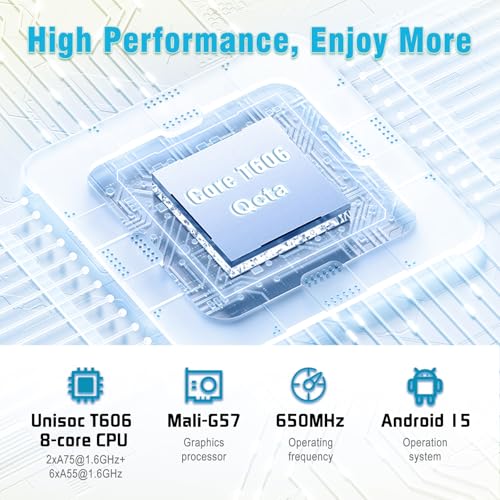 Android 15 Tablet, 11 Inch Tablet FHD Display, Tablets with Case, 18GB RAM (6GB LPDDR +12GB) & 128GB ROM 1TB Expand, 8000 mAh, T606 Octa-Core, Dual-Band WiFi, BT5.0, Support GMS GPS Widevine L1