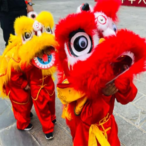 Disfraz completo de Danza del León para niños mayores de 15 años miniatura 6