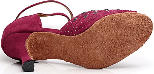 Chaussures de salsa cha-cha strass | Idéal entraînement & bal