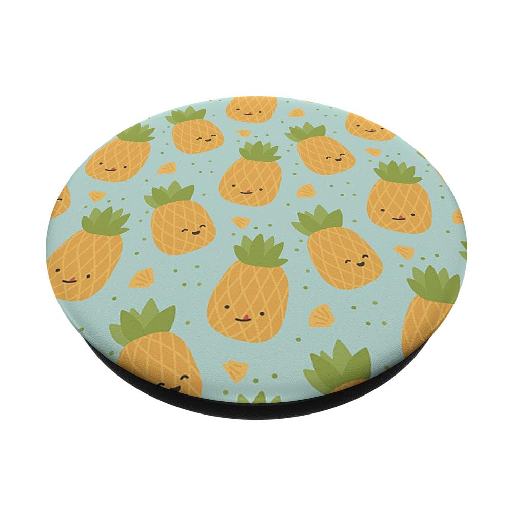 Cute Pop Socket Pineapple Cute PopSockets for Girls Cute PopSockets Swappable PopGrip, Black - Image 2