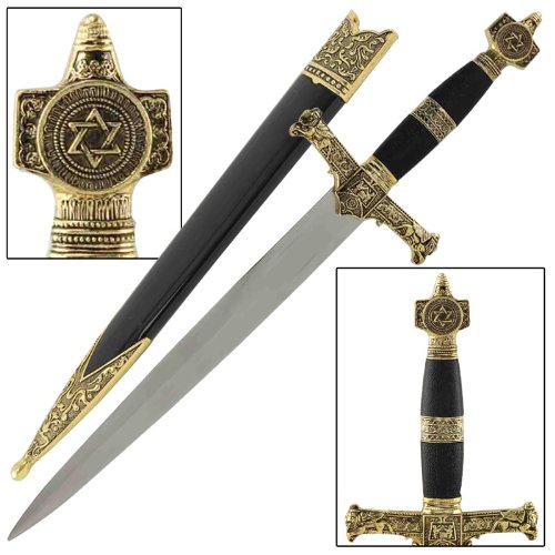 Armory Replicas King Solomon Medieval Crusader Dagger Black