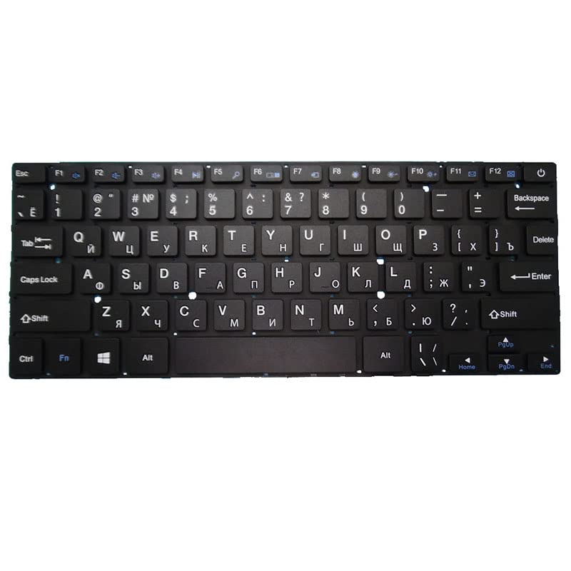 RTDPARTLaptop Keyboard For Echips Simple 14 NB147A-H Black Without Frame Russian RU