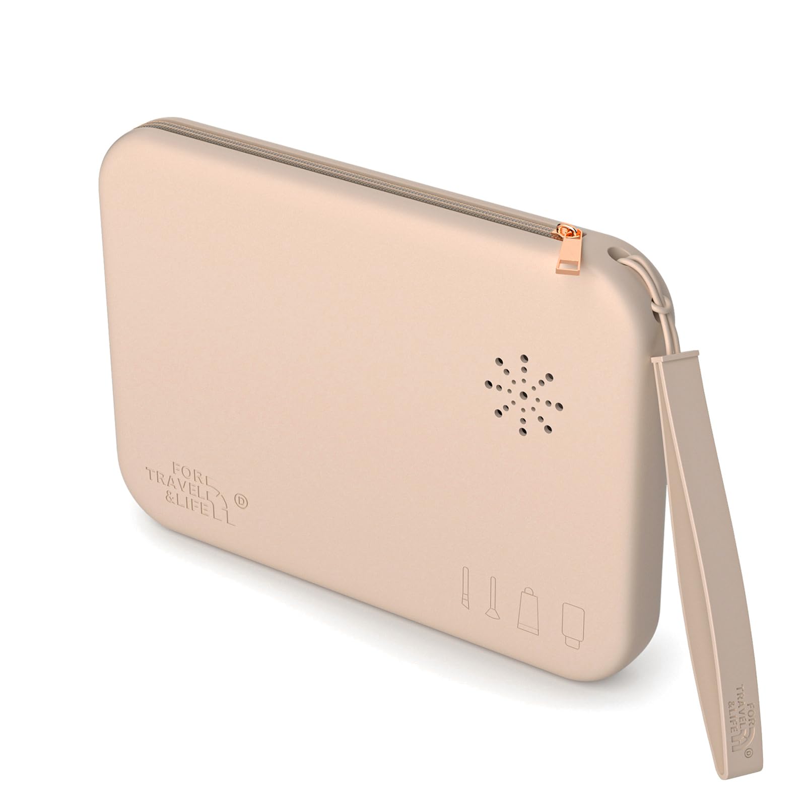 MSIHEY Große, unverzichtbare Kosmetiktasche aus Silikon für unterwegs mit 1 Aufbewahrungstasche für Make-up-Pinsel, leicht zu reinigen, weich und tragbar, geeignet für unterwegs (26 x 19 x 3)